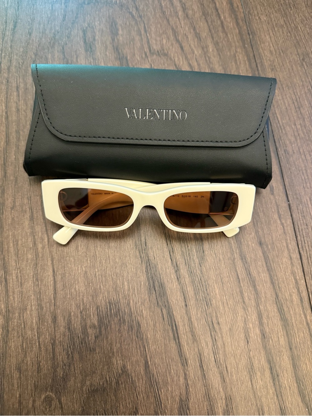 Valentino white sunglasses
